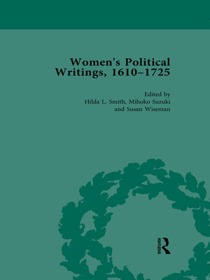 cover image of Women's Political Writings, 1610-1725 Vol 2